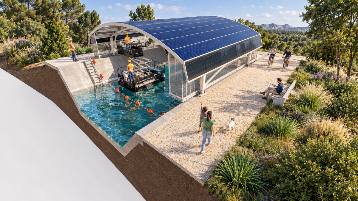 L'ENERGIE AU FIL DE L'EAU - Couverture photovolatïque du Canal de Provence