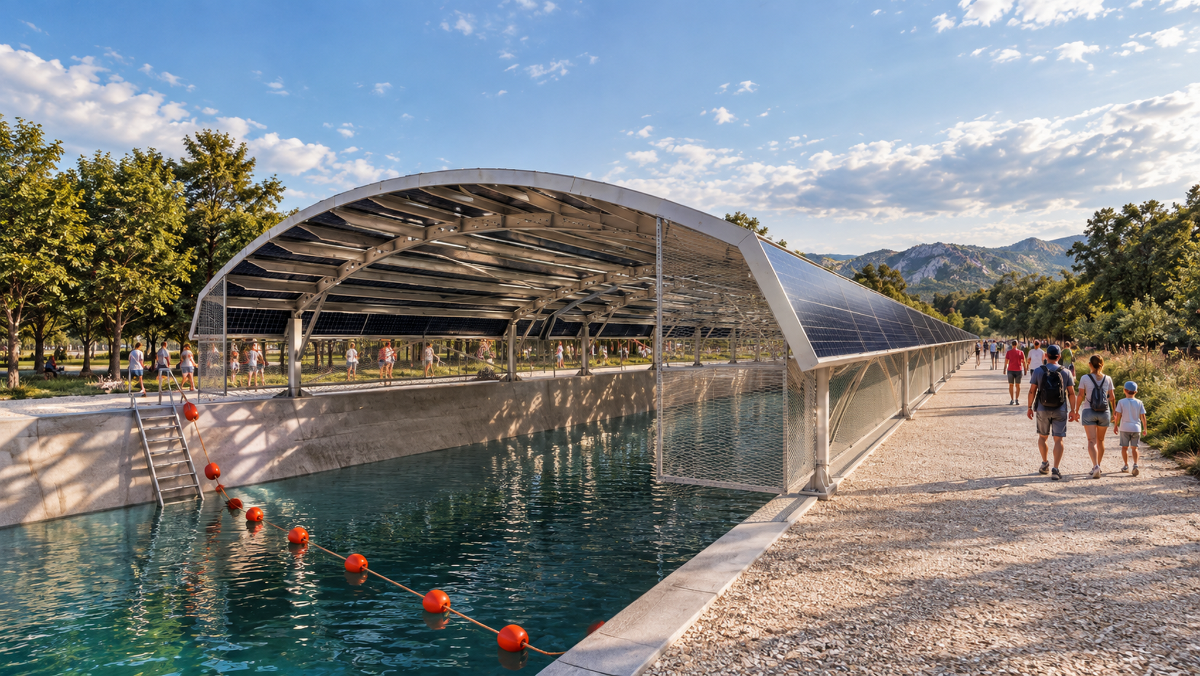 L'ENERGIE AU FIL DE L'EAU - Couverture photovolatïque du Canal de Provence