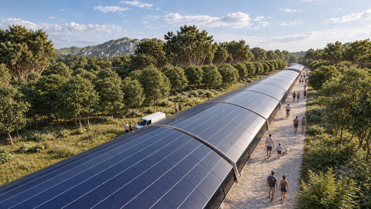 L'ENERGIE AU FIL DE L'EAU - Couverture photovolatïque du Canal de Provence