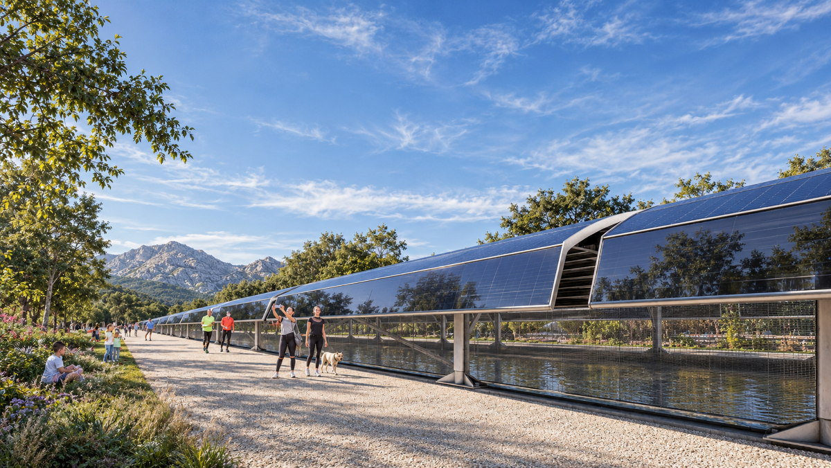 L'ENERGIE AU FIL DE L'EAU - Couverture photovolatïque du Canal de Provence