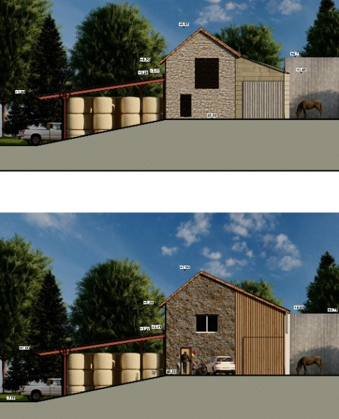 EXTENSION DE FERME EN VILLA A SAINT SAVOURNON 