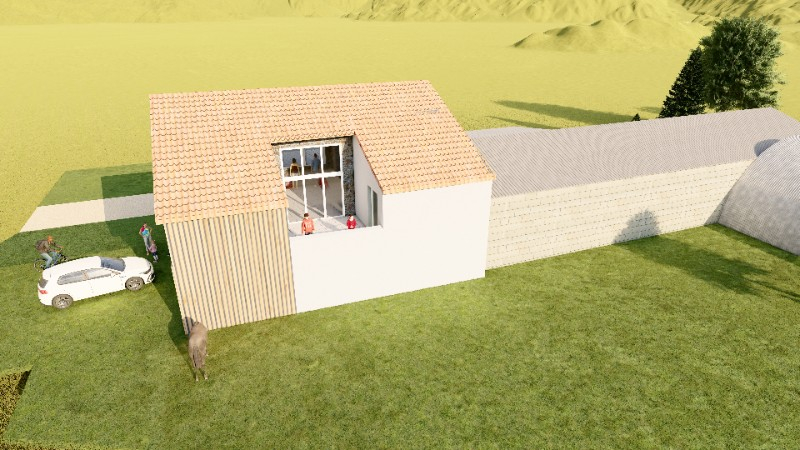 EXTENSION DE FERME EN VILLA A SAINT SAVOURNON 