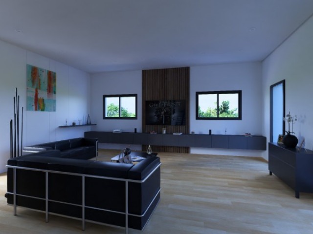 VILLA MODERNE EN RESTANQUE - Habiter la pente - LA DESTROUSSE
