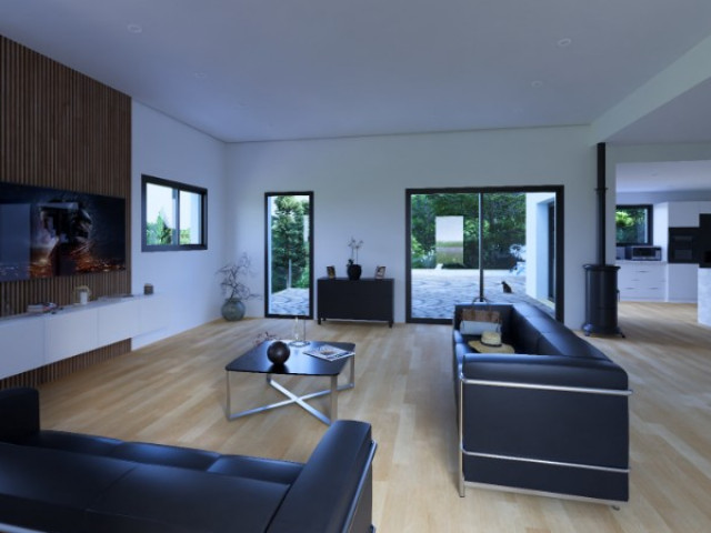 VILLA MODERNE EN RESTANQUE - Habiter la pente - LA DESTROUSSE