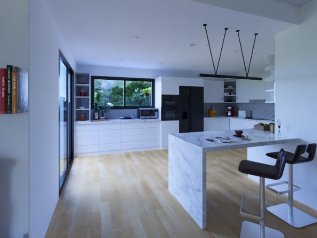 VILLA MODERNE EN RESTANQUE - Habiter la pente - LA DESTROUSSE